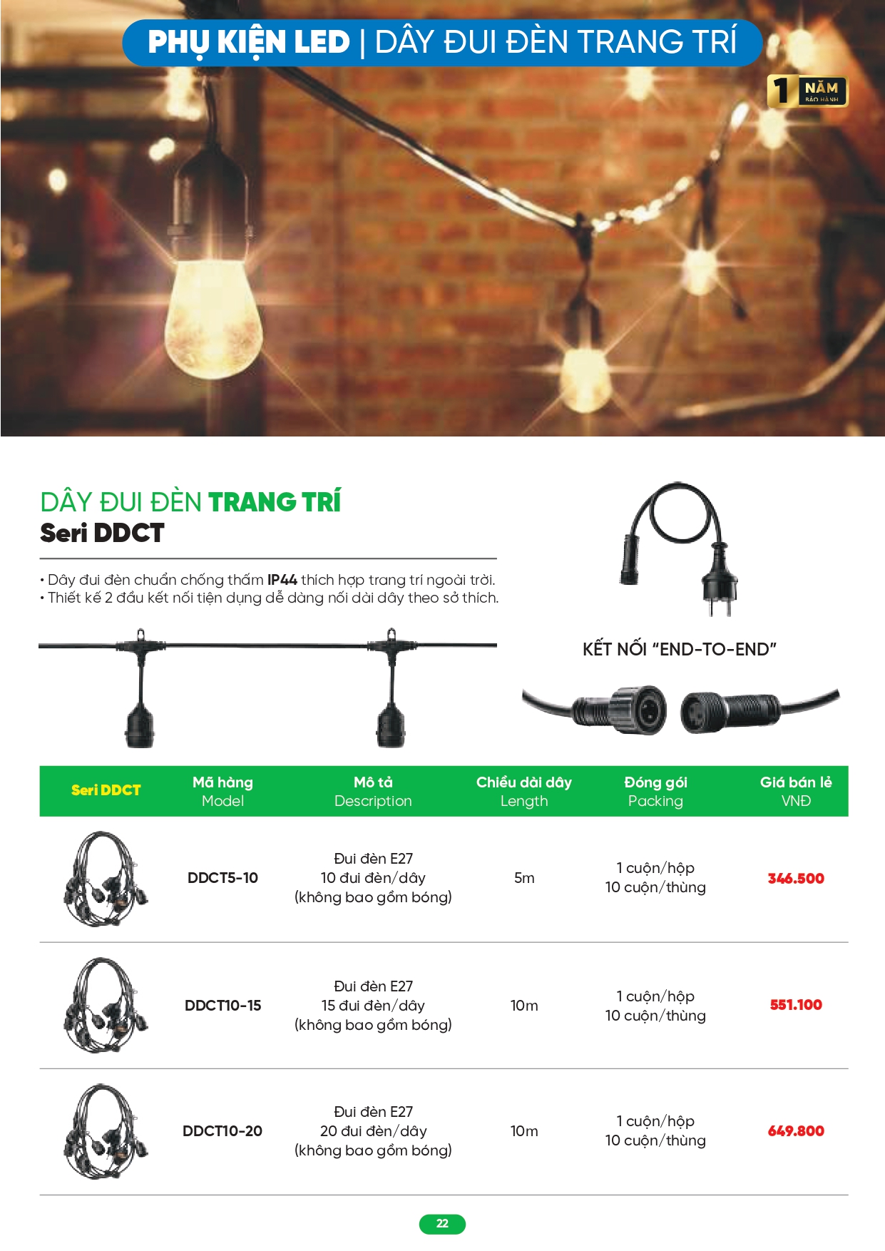 Bảng giá đèn LED MPE 2026